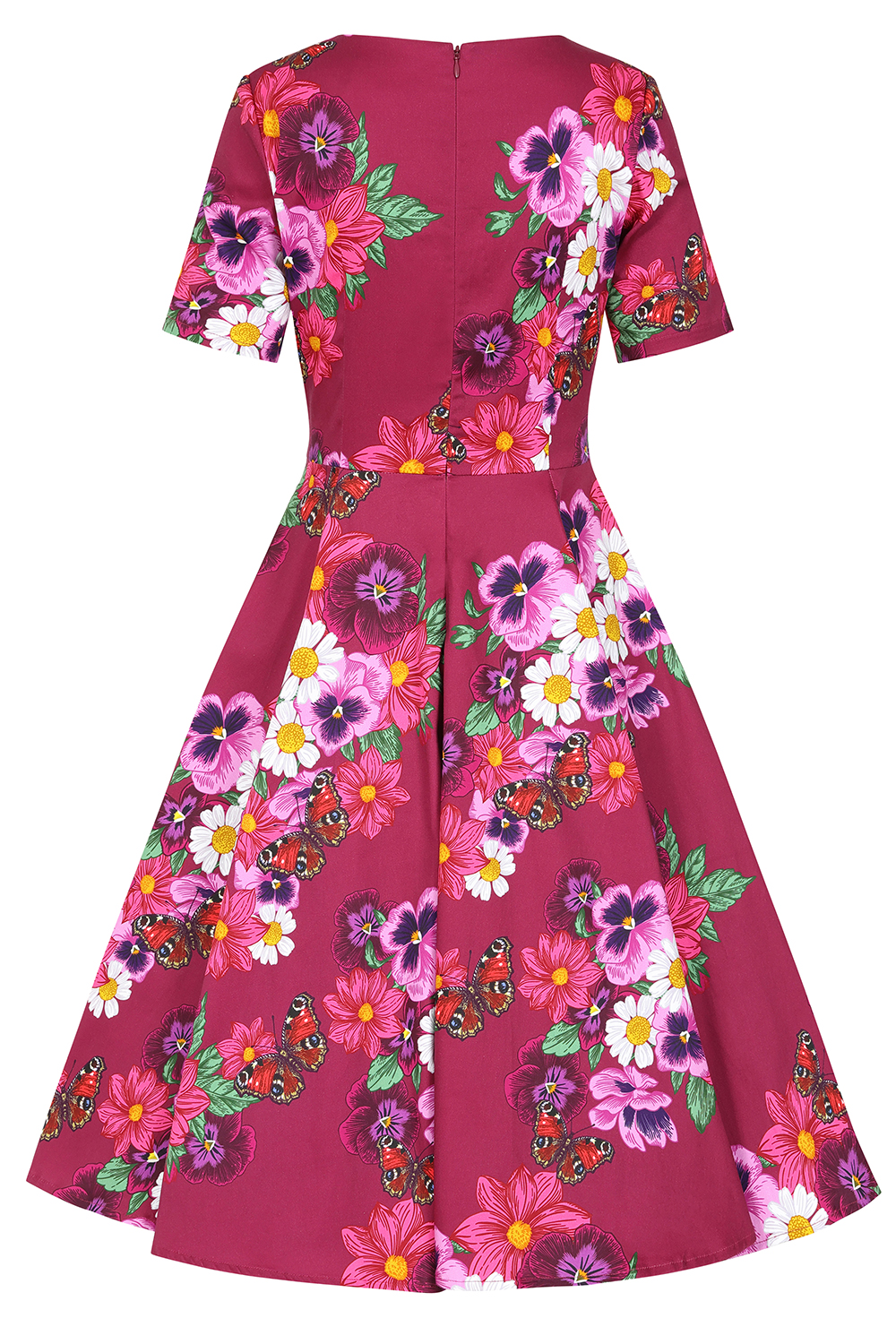 Berry Blossom Swing Dress in Plus Size